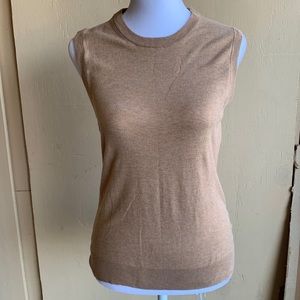 J Crew Sz S Jackie Camel Color Sleeveless Shell